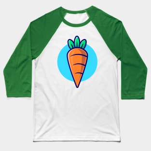 Carrot Vegetable Cartoon Baseball T-Shirt